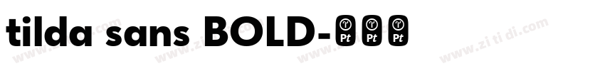 tilda sans BOLD字体转换